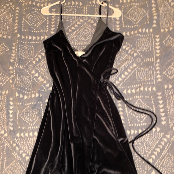 Revolve Crushed velvet wrap dress from by the way. - Picture 3 of 7